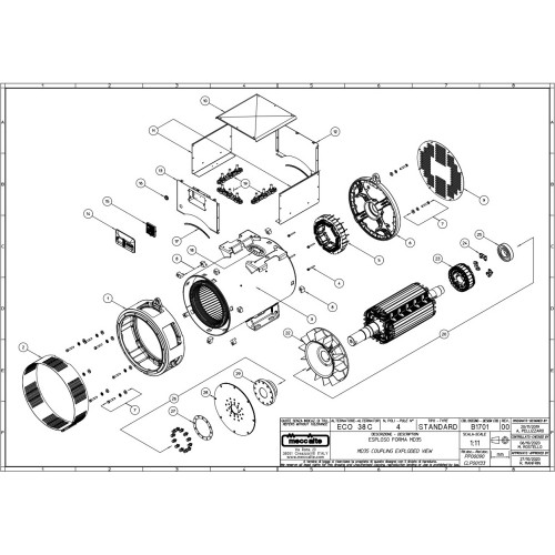 Mecc Alte ECO38-2М/4C SAE 1/14 (200 кВт)