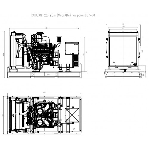 Дизельный генератор ТСС АД-320С-Т400-1РМ17 (Mecc Alte)