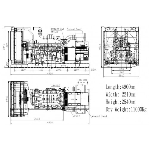 Дизельный генератор ТСС АД-1200С-Т400-1РМ8